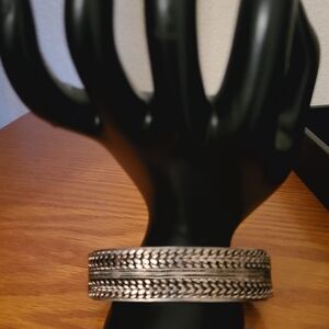 DANNIJO Textured Silver-Tone Braided Cuff Bracelet